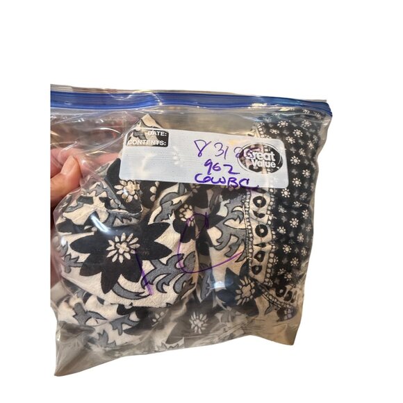 Vtg La Cera Hand-Painted Floral Muumuu Midi Dress XL Cotton Cottage Core Read - Picture 11 of 11